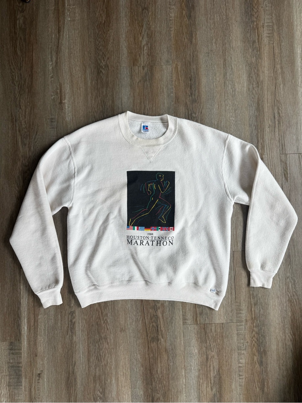 Vintage 1988 Houston Marathon Russell Athletic Sweatshirt - size Large